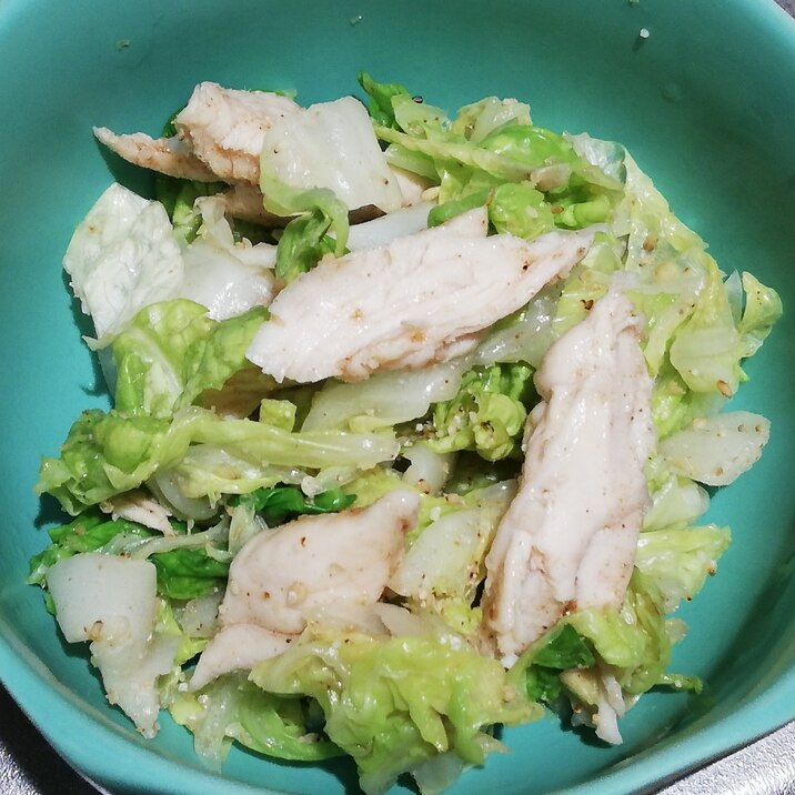 レンジで簡単ささみでヘルシー 和風白菜サラダ レシピ 作り方 By かっぺ4217 楽天レシピ